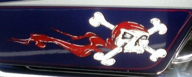 Custom hand painted graphic